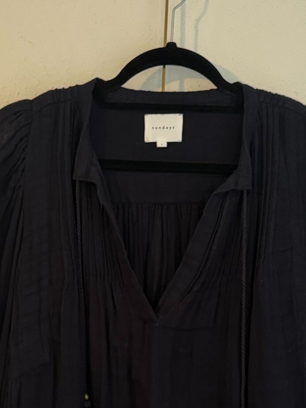 Sundays Cotton Gauze Peasant Blouse in Size 0